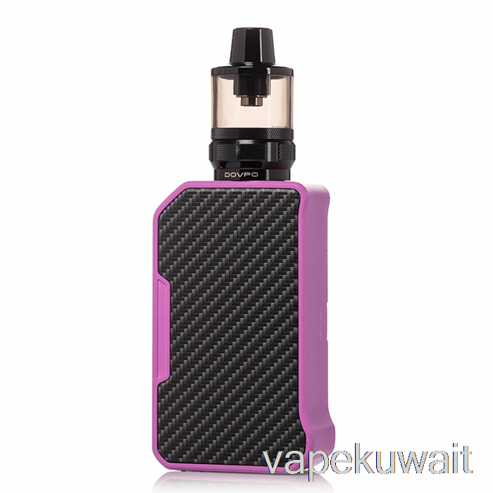 Dovpo Mvp 220w طقم بداية من ألياف الكربون الأرجواني Vape الكويت